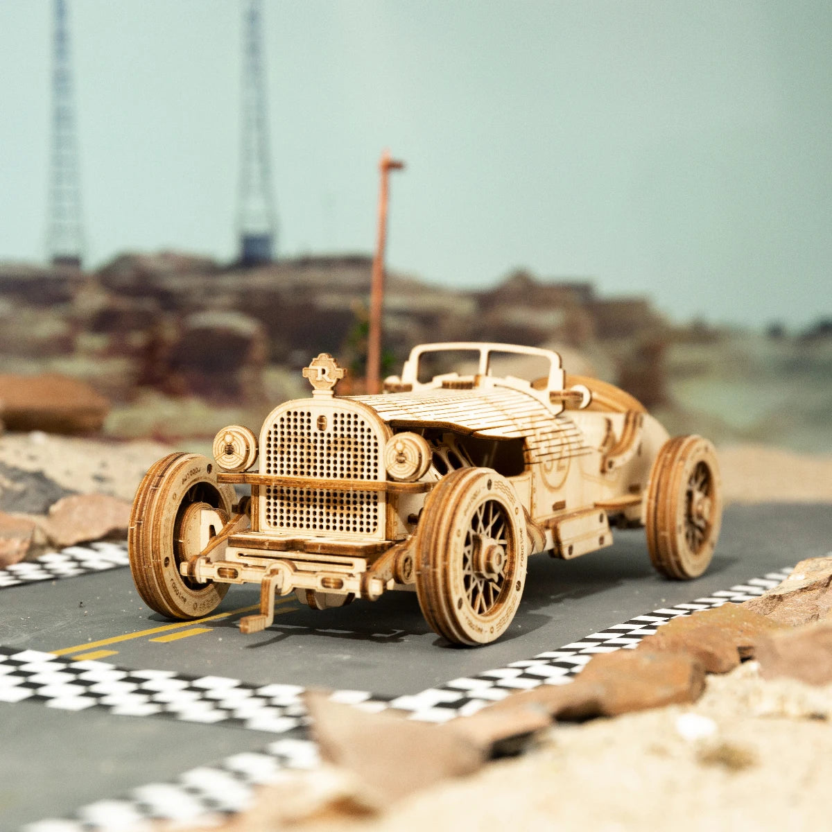 Robotime ROKR 3D Holzpuzzle Fahrzeuge – Dampfzug, Jeep, Truck & Rennwagen zum Selbstbauen