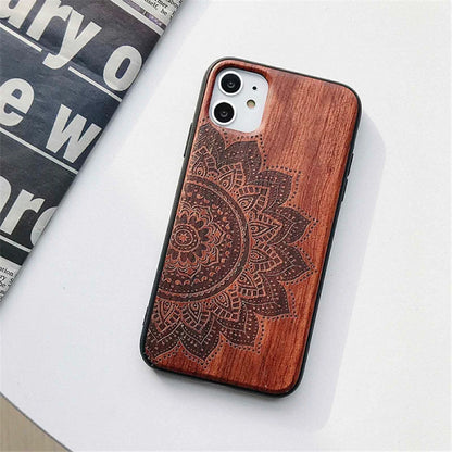Gravierte Holz Handyhülle Huawei Mate 20 Pro – Echtholz mit Motivwahl