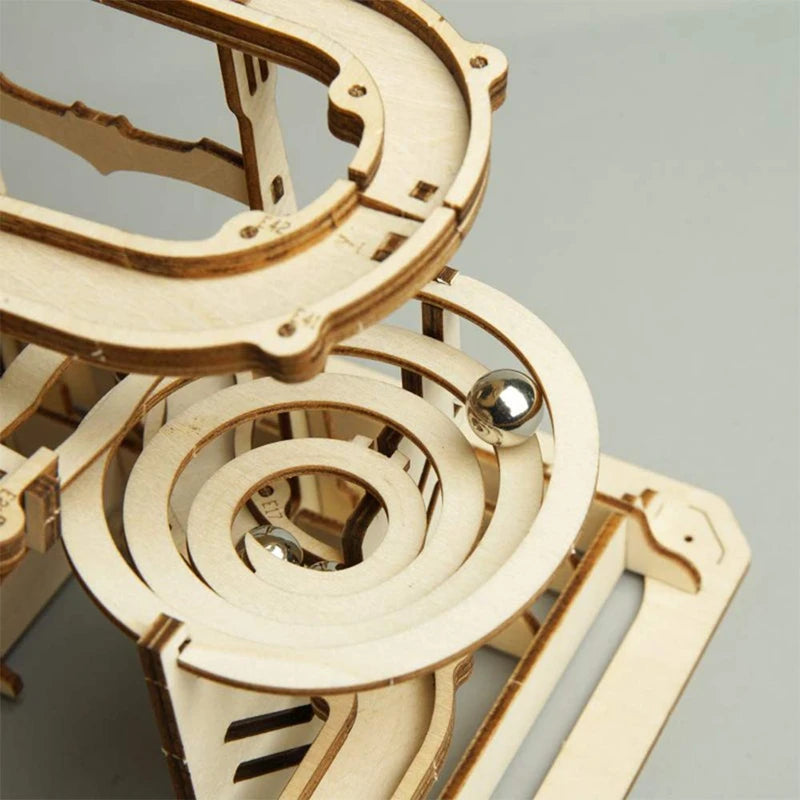 Robotime ROKR Kugelbahn Holzpuzzle – Marble Run Wasserrad 3D Bausatz für Kinder & Erwachsene