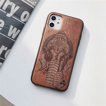 Gravierte Holz Handyhülle Huawei Mate 30 – Echtholz mit Motivwahl