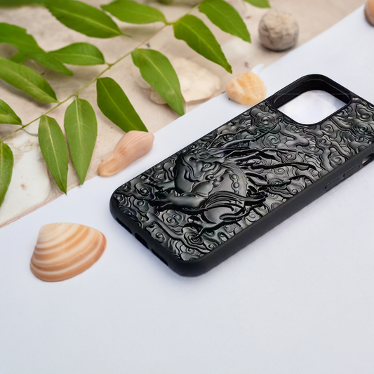 The Qilin – Premium Sandalwood Phone Case with Lucky Guardian Motif – for Samsung Galaxy S23 &amp; S24