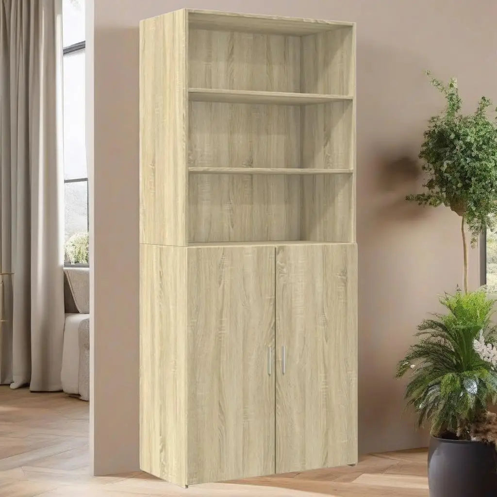 Tall cabinet Sonoma oak 80×42.5×249 cm – Plenty of storage space &amp; modern design