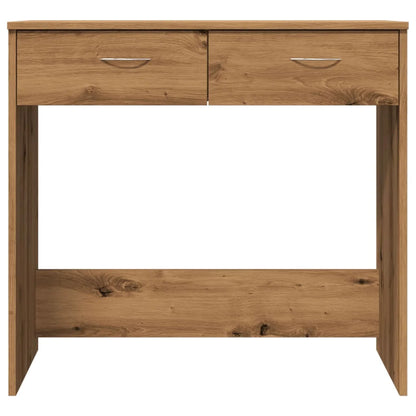Desk 80×40×75 cm – Handcrafted from engineered wood in Artisan Oak | Compact table with 2 drawers