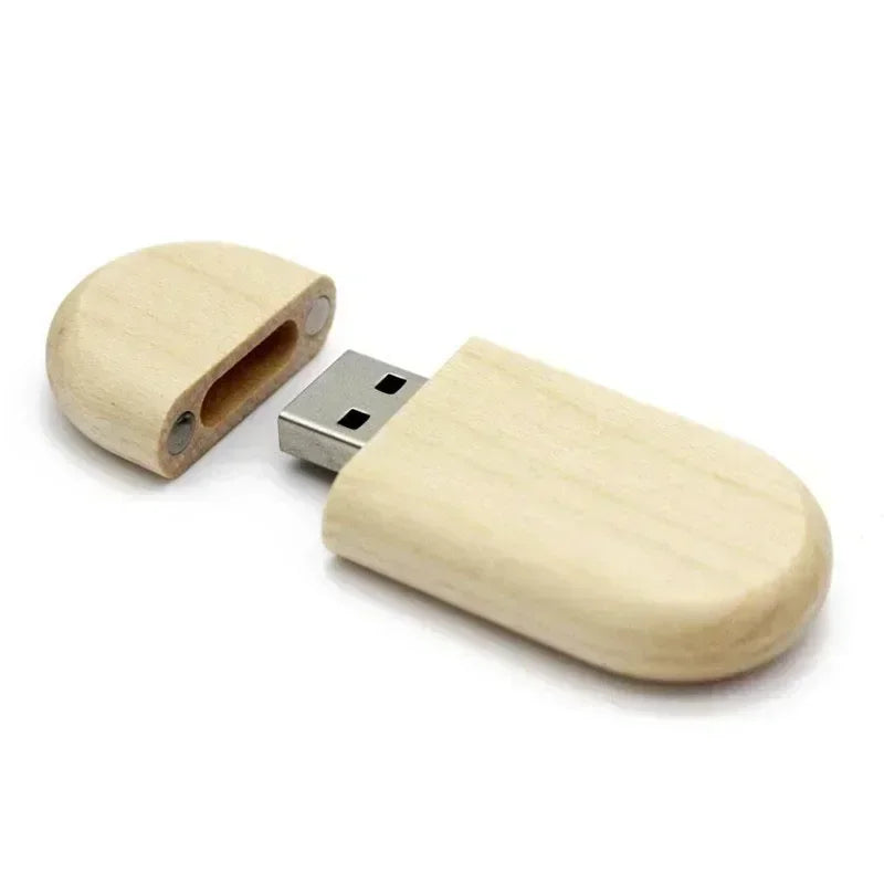 USB-Stick Holz 4–128GB – Gravur möglich, Geschenk, Bambus, Walnuss, Ahorn