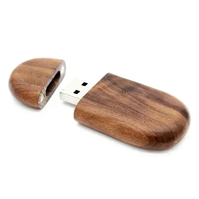 USB-Stick Holz 4–128GB – Gravur möglich, Geschenk, Bambus, Walnuss, Ahorn