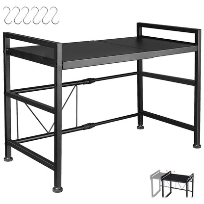 Étagère extensible en métal pour micro-ondes – 1 ou 2 niveaux, stable et réglable en hauteur – organisateur d'étagères de cuisine