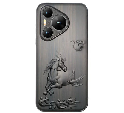 Coque en bois de santal pour Huawei Pura 70 / Pro / Pro Plus / Ultra