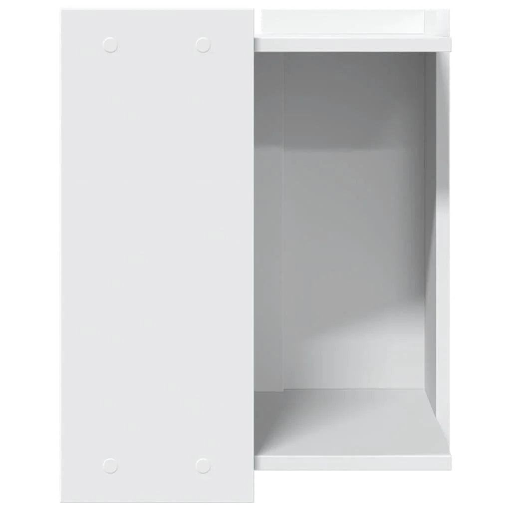 Bac à litière caché en bois – blanc, 80×50×45 cm – élégant bac à litière pour chat avec fonction table