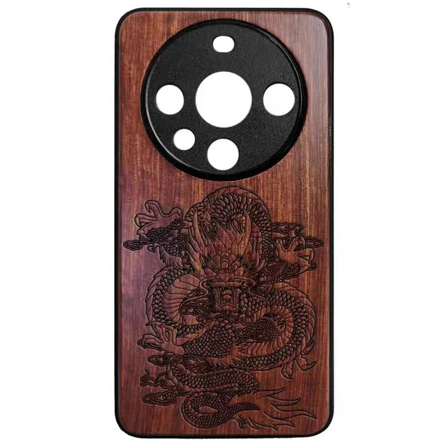 Coque en bois gravée pour Honor Magic 6 (Pro) – Motifs gravés