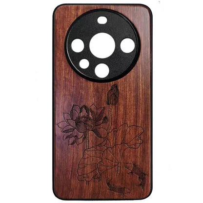 Coque en bois gravée pour Honor Magic 6 (Pro) – Motifs gravés