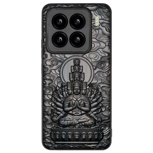 Avalokiteshvara – Sandelholz-Hülle für Xiaomi 13–15 (Pro/Ultra)