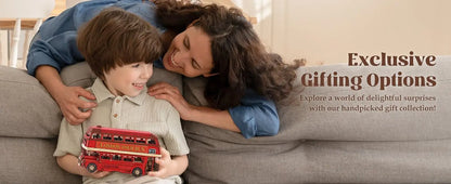 Robotime Rolife London Bus Holzpuzzle – 3D Modellbausatz aus Holz zum Basteln & Sammeln