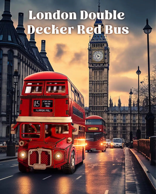 Robotime Rolife London Bus Holzpuzzle – 3D Modellbausatz aus Holz zum Basteln & Sammeln