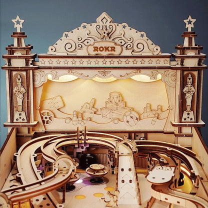 Robotime ROKR 3D Flipperautomat aus Holz – DIY Pinball-Spiel im Vintage-Stil | Bausatz für Kinder & Erwachsene