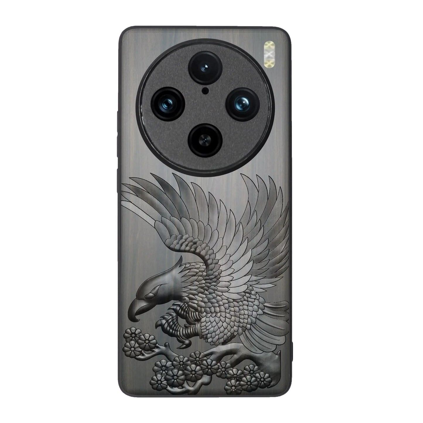 The Falcon – Sandalwood phone case with eagle engraving for Vivo X100 &amp; X200