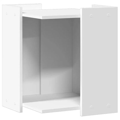 Bac à litière caché en bois – blanc, 80×50×45 cm – élégant bac à litière pour chat avec fonction table