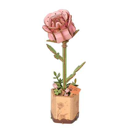 Robotime Rolife 3D Holzblumen – DIY Holzpuzzle Blumenstrauß | Ewige Blüten als Geschenk zum Muttertag, Geburtstag & Deko