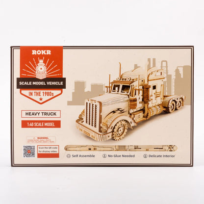 Robotime ROKR Classic Car & Vehicle Serie – 3D Holzpuzzle im Maßstab 1:15 für Kinder & Erwachsene