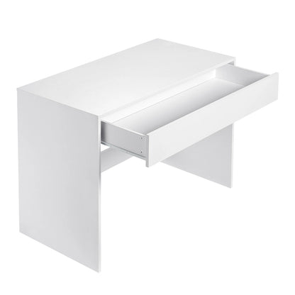 Weißer Computertisch mit 1 Schublade 100 x 50 x 75 cm Schreibtisch PC Laptop Tisch für Büro Wohnzimmer und Arbeitszimmer