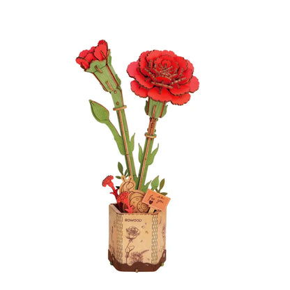 Robotime Rolife 3D Holzblumen – DIY Holzpuzzle Blumenstrauß | Ewige Blüten als Geschenk zum Muttertag, Geburtstag & Deko