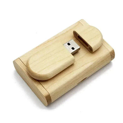 USB-Stick Holz 4–128GB – Gravur möglich, Geschenk, Bambus, Walnuss, Ahorn