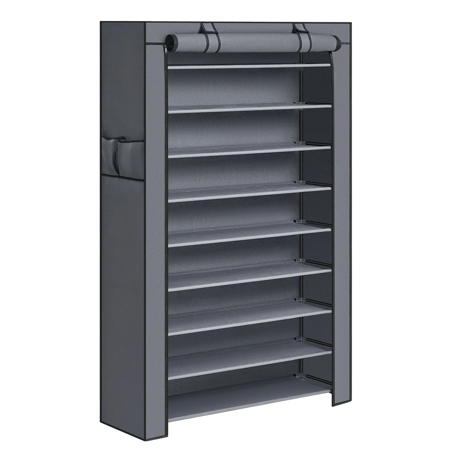 Étagère à chaussures SONGMICS 10 niveaux – jusqu'à 40 paires, avec revêtement en tissu, hauteur 162 cm