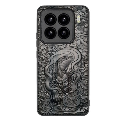 Wohlstandsdrache – Sandelholz-Hülle für Xiaomi (13–15 Pro/Ultra)