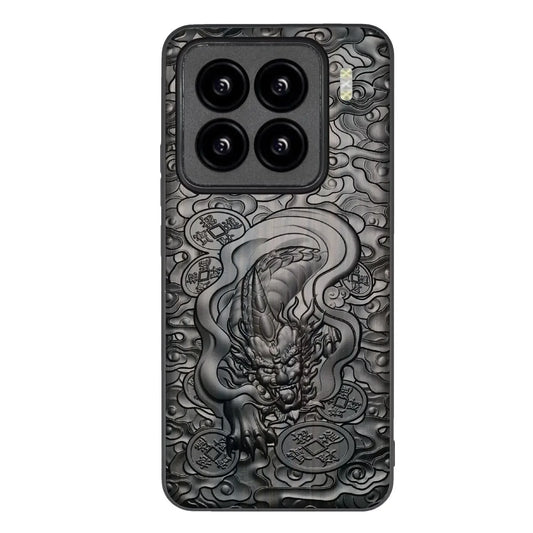 Wohlstandsdrache – Sandelholz-Hülle für Xiaomi (13–15 Pro/Ultra)