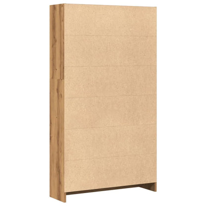 Bücherregal 80×24×143 cm – Handgefertigt aus Holzwerkstoff in Artisan Eiche