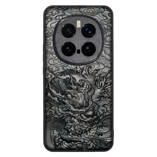Étui en bois de santal gravé Dragon pour Honor Magic 5-7 (Pro)
