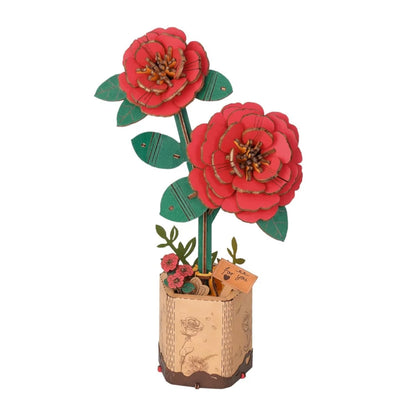 Robotime Rolife 3D Holzblumen – DIY Holzpuzzle Blumenstrauß | Ewige Blüten als Geschenk zum Muttertag, Geburtstag & Deko