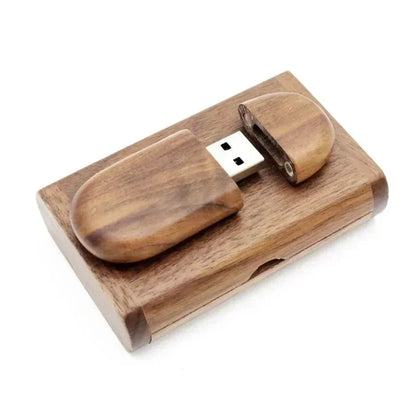 USB-Stick Holz 4–128GB – Gravur möglich, Geschenk, Bambus, Walnuss, Ahorn