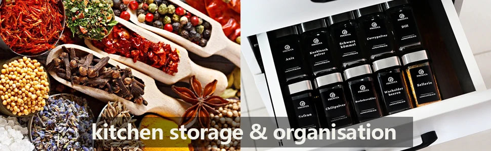 6/12/24er Set Gewürzgläser – 120ml mit 360° drehbarem Deckel, Etiketten & Zubehör | Aromafrisch & Luftdicht