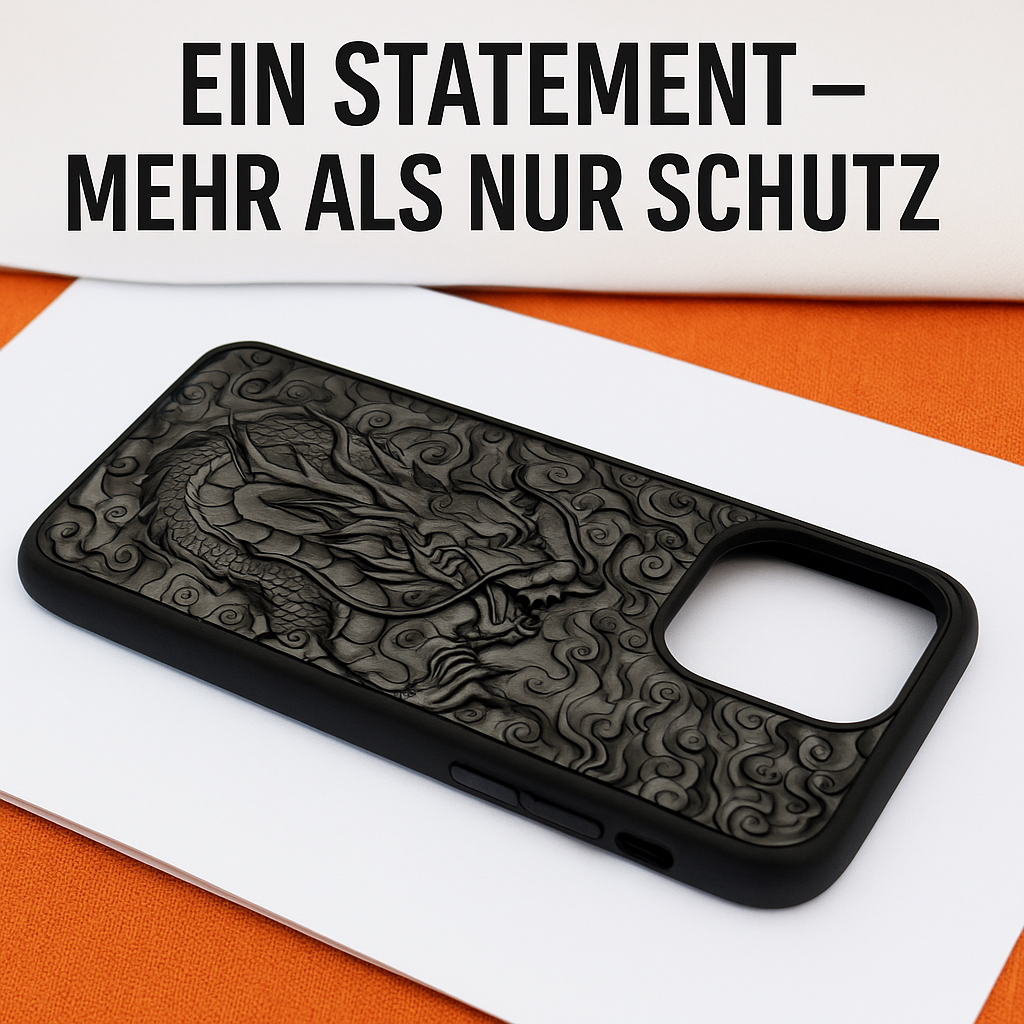 Wohlstandsdrache – Sandelholz-Hülle für Xiaomi (13–15 Pro/Ultra)