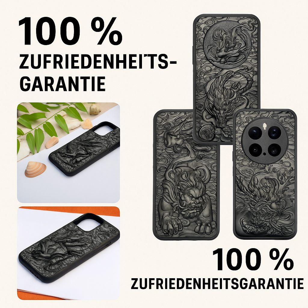 Wohlstandsdrache – Sandelholz-Hülle für Xiaomi (13–15 Pro/Ultra)