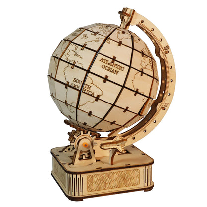 3D wooden puzzle globe – DIY wooden globe kit for turning