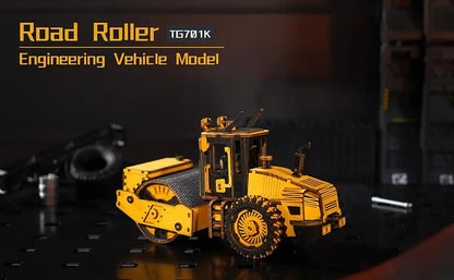 Robotime ROKR Dampfwalze Holzpuzzle – 3D Modellbausatz aus Holz für Kinder & Erwachsene