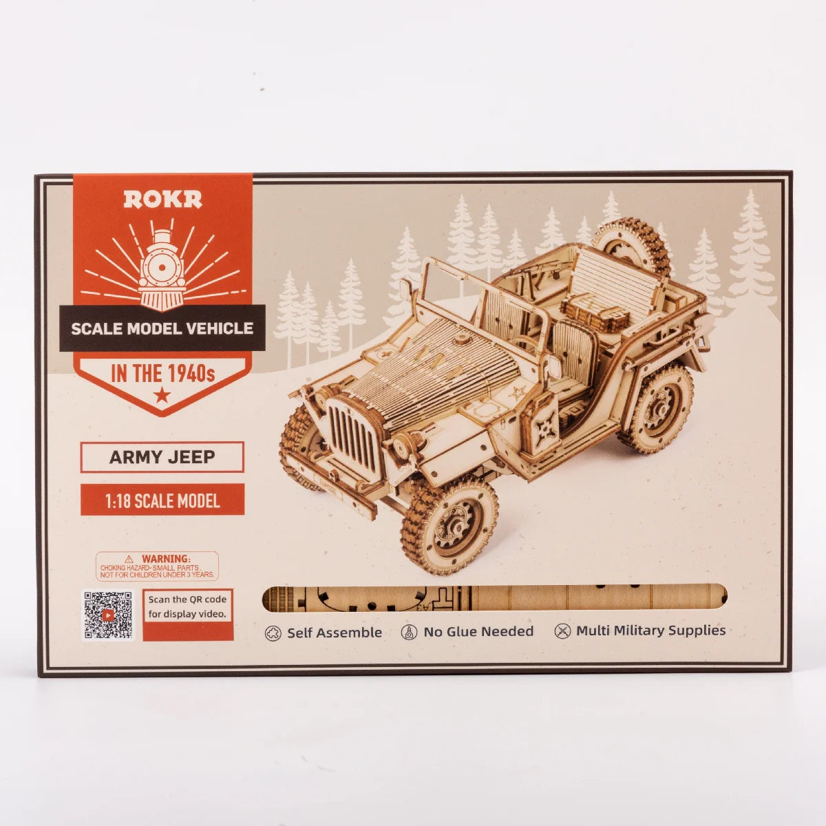 Robotime ROKR Classic Car & Vehicle Serie – 3D Holzpuzzle im Maßstab 1:15 für Kinder & Erwachsene