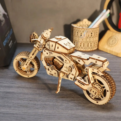 3D Wooden Puzzle Motorcycle – DIY Wooden Model Kit | Handmade Gift for Hobbyists for Christmas &amp; Birthday