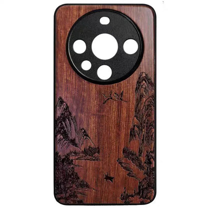 Coque en bois gravée pour Honor Magic 6 (Pro) – Motifs gravés