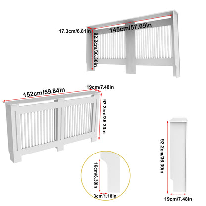 Cache radiateur blanc – Meuble MDF en S/M/L/XL | Moderne et individuel