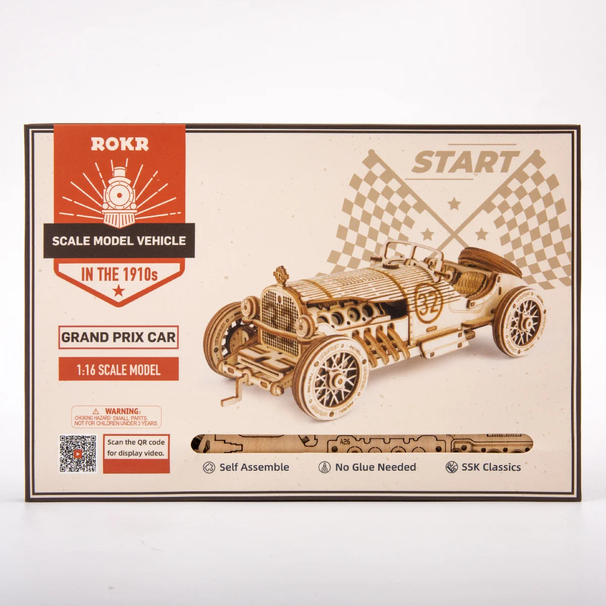 Robotime ROKR Classic Car & Vehicle Serie – 3D Holzpuzzle im Maßstab 1:15 für Kinder & Erwachsene