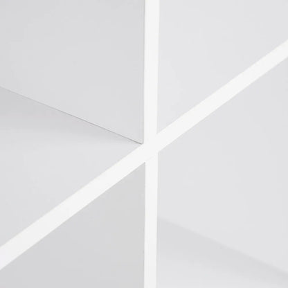 Bookcase with 8 compartments – freestanding &amp; modern – in white or oak