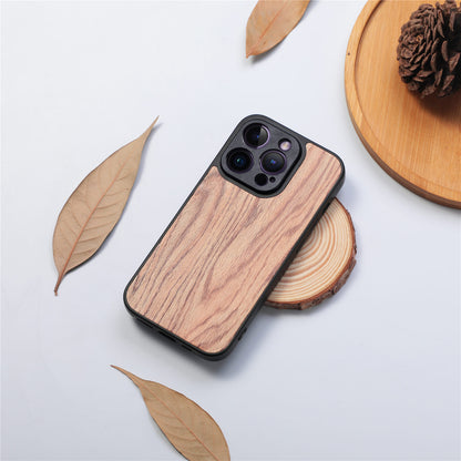 Wood-look phone case with fine grain – shockproof &amp; stylish for iPhone