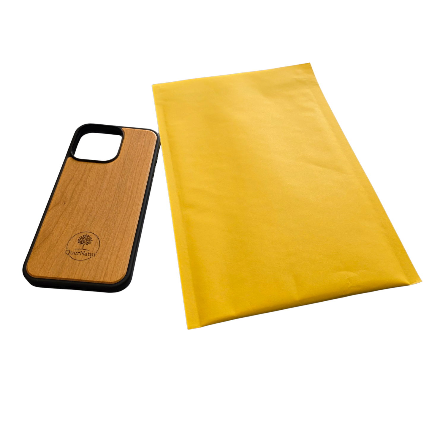 Coque de téléphone en bois de cerisier pour iPhone 15 Pro Max